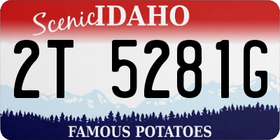 ID license plate 2T5281G