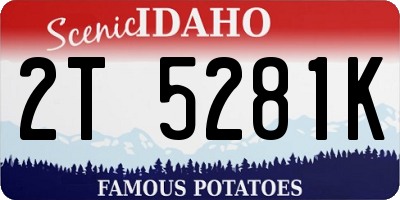 ID license plate 2T5281K