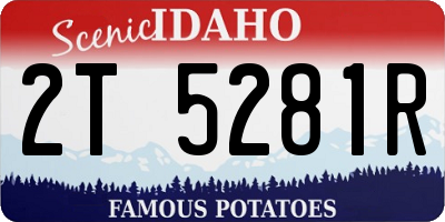 ID license plate 2T5281R