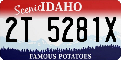 ID license plate 2T5281X