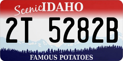 ID license plate 2T5282B