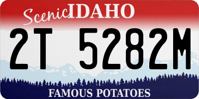 ID license plate 2T5282M