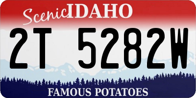ID license plate 2T5282W