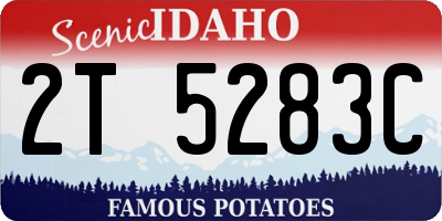 ID license plate 2T5283C