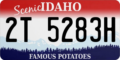 ID license plate 2T5283H