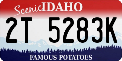 ID license plate 2T5283K