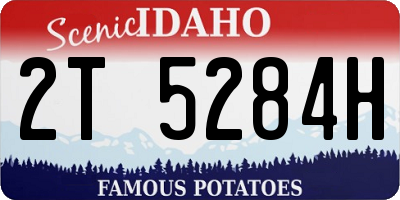 ID license plate 2T5284H