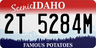 ID license plate 2T5284M