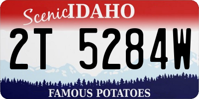 ID license plate 2T5284W