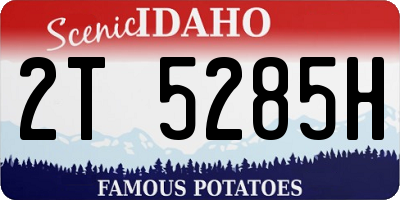 ID license plate 2T5285H
