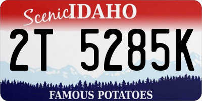 ID license plate 2T5285K