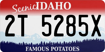 ID license plate 2T5285X