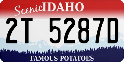 ID license plate 2T5287D