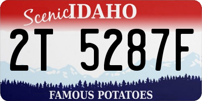 ID license plate 2T5287F
