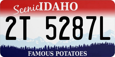 ID license plate 2T5287L