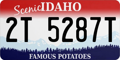 ID license plate 2T5287T
