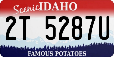 ID license plate 2T5287U