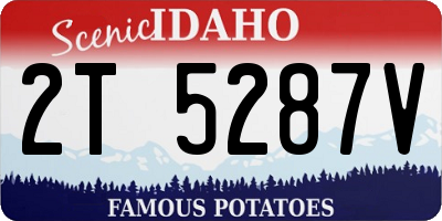 ID license plate 2T5287V