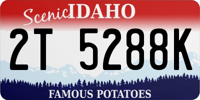 ID license plate 2T5288K