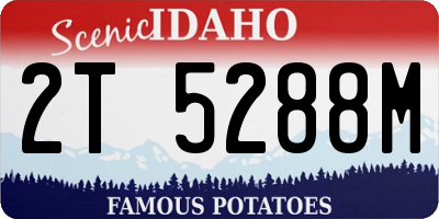 ID license plate 2T5288M