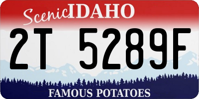 ID license plate 2T5289F
