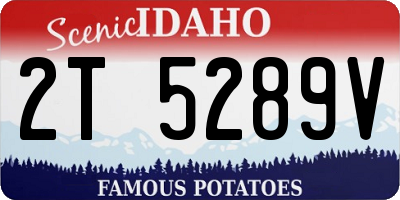 ID license plate 2T5289V