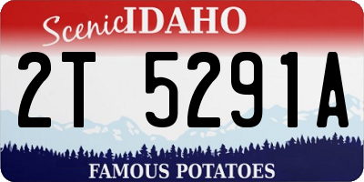 ID license plate 2T5291A