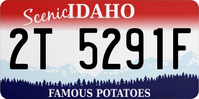 ID license plate 2T5291F
