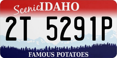 ID license plate 2T5291P