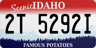 ID license plate 2T5292I