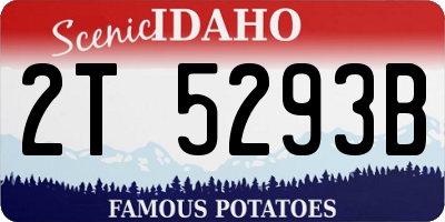ID license plate 2T5293B