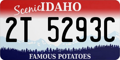 ID license plate 2T5293C