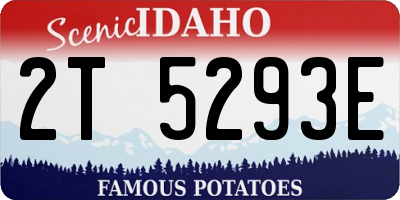 ID license plate 2T5293E