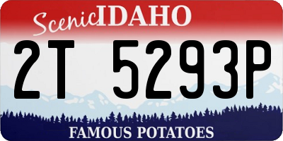 ID license plate 2T5293P