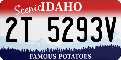 ID license plate 2T5293V