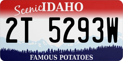 ID license plate 2T5293W
