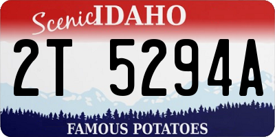 ID license plate 2T5294A