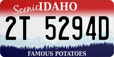 ID license plate 2T5294D