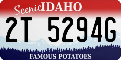 ID license plate 2T5294G