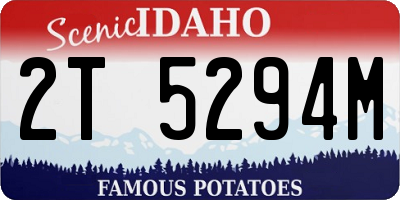 ID license plate 2T5294M