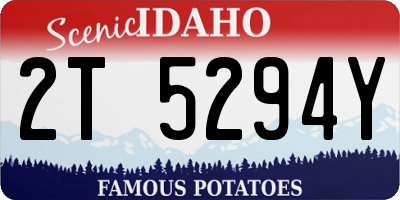ID license plate 2T5294Y