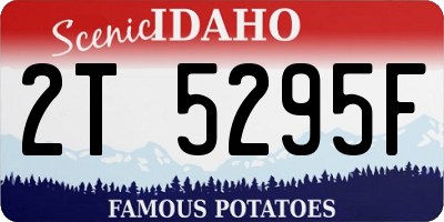 ID license plate 2T5295F