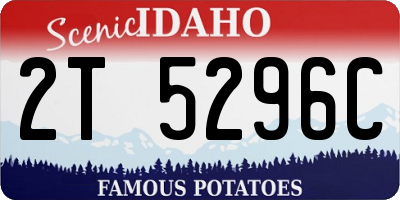 ID license plate 2T5296C