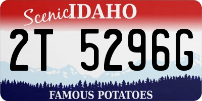 ID license plate 2T5296G