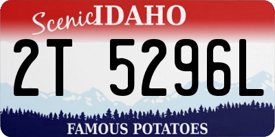 ID license plate 2T5296L