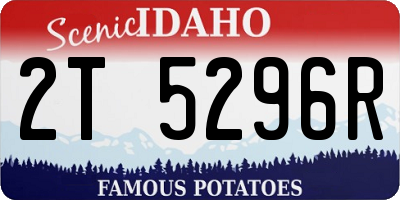 ID license plate 2T5296R
