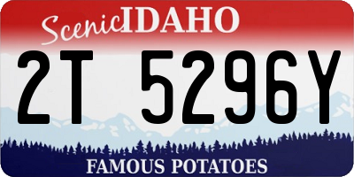 ID license plate 2T5296Y