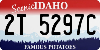 ID license plate 2T5297C
