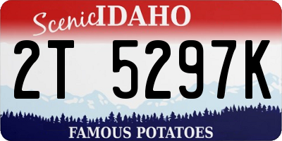 ID license plate 2T5297K