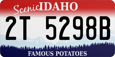 ID license plate 2T5298B